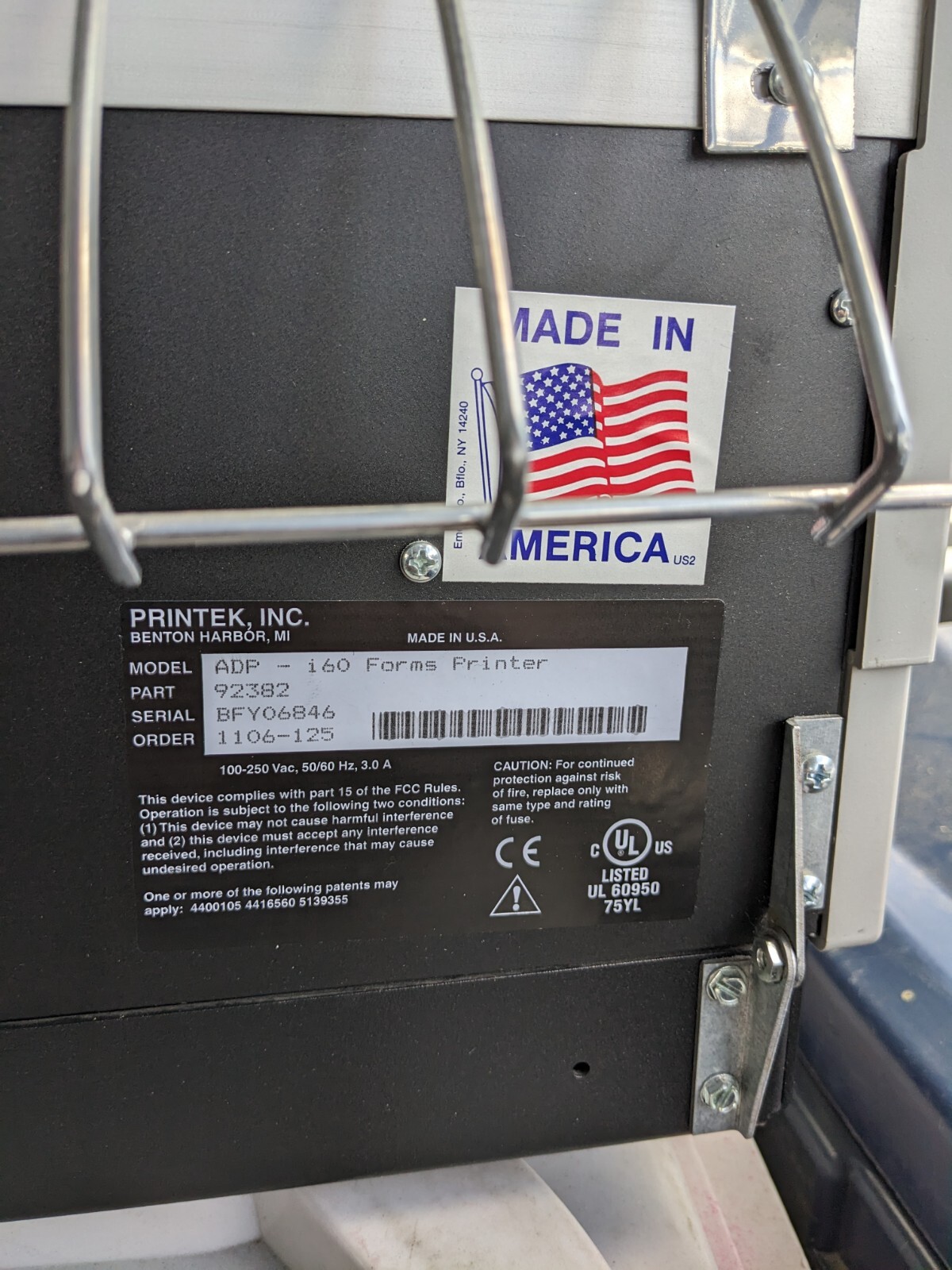 ADP i60 Forms Printer Tractor Fed Dot Matrix Multipart Forms Impact Printer RAL1
