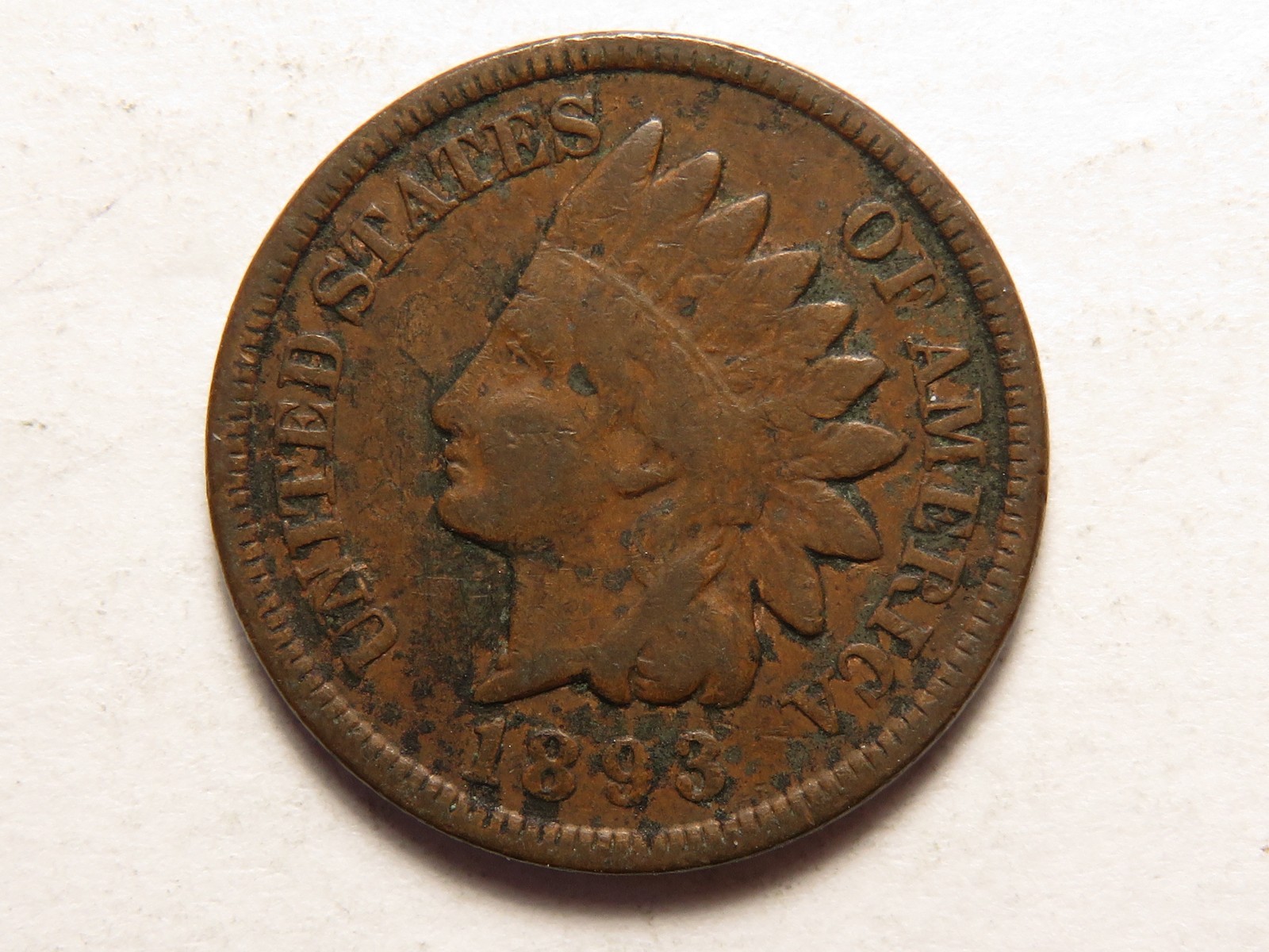 1893 Indian Cent Grading Fine