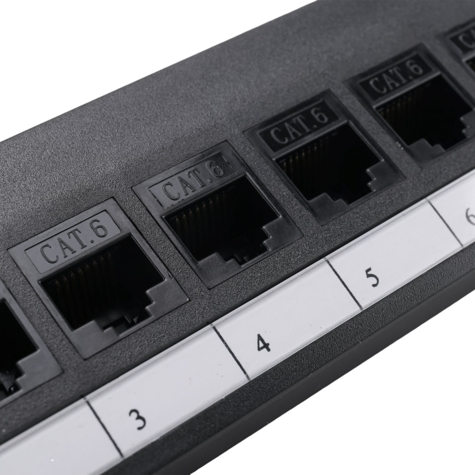 8 Port Straight-Through CAT6 Patch Panel RJ45 Cable Adapter Jack Ethernet2282