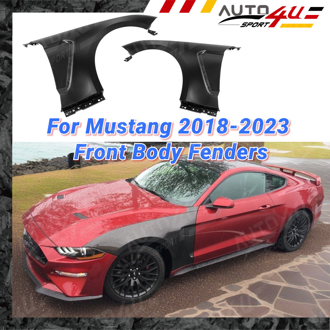 For 2018-23 Ford Mustang Ecoboost GT350 Style Pair Front Side Fenders w/Vent 2Pc