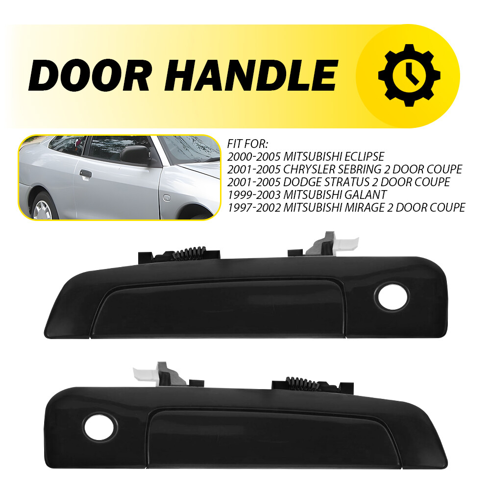 2Pcs Front Left+Right Outside Door FOR 1997-2002 Mitsubishi Mirage 2 Door Coupe