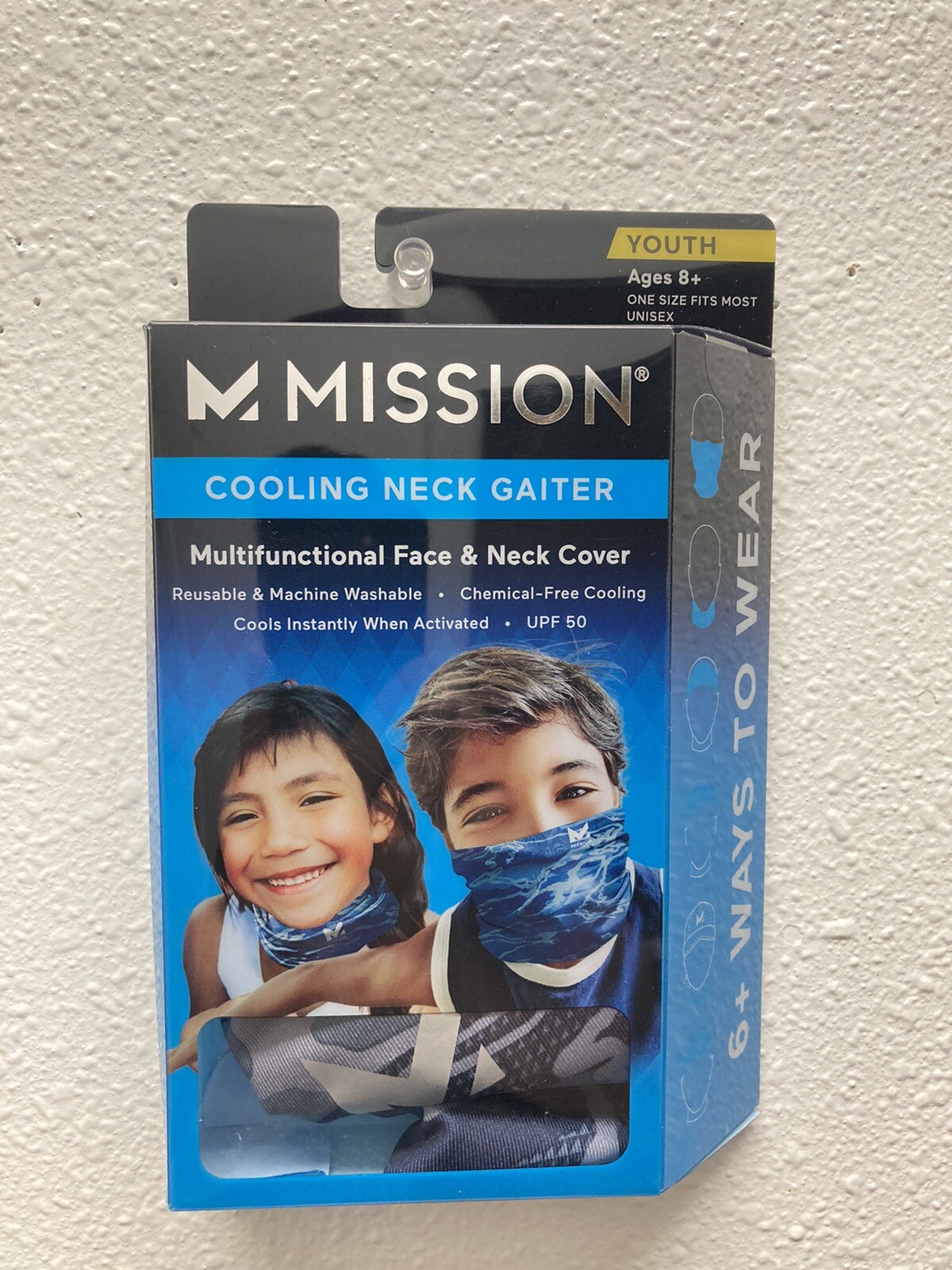 Mission Cooling Neck Gaiter - Youth Ages 8+ Multifunctional One Size Matrix Camo