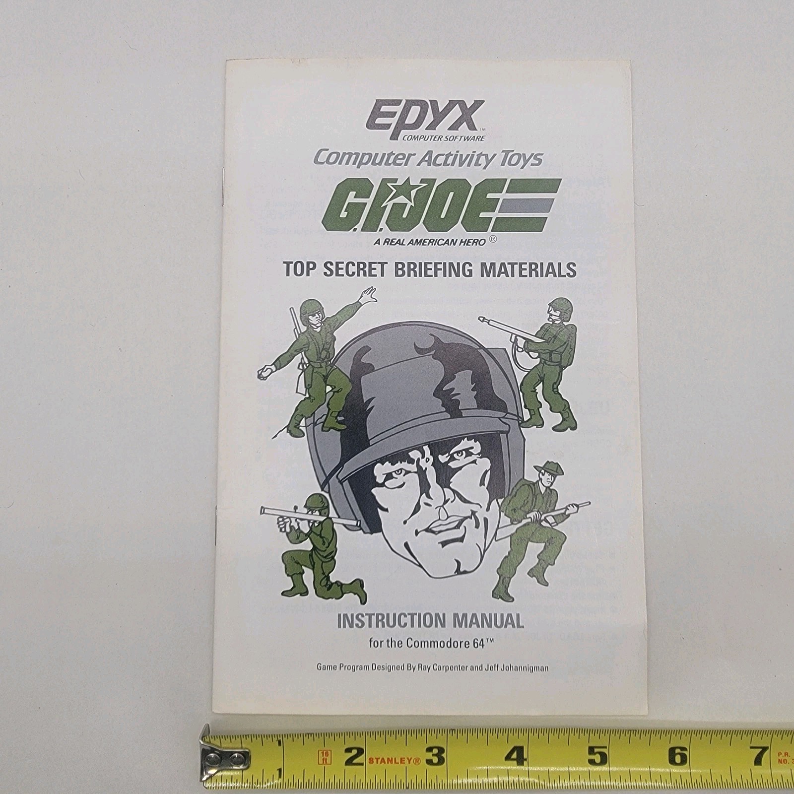 Commodore 64 GI Joe A Real American Hero Instruction Manual