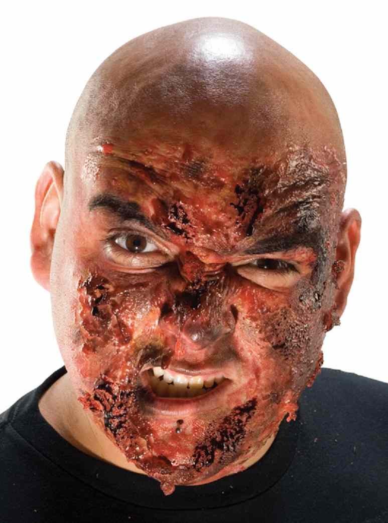 Burn FX Kit Face Scar Wound Dress Up Halloween Costume Makeup Latex Prosthetic