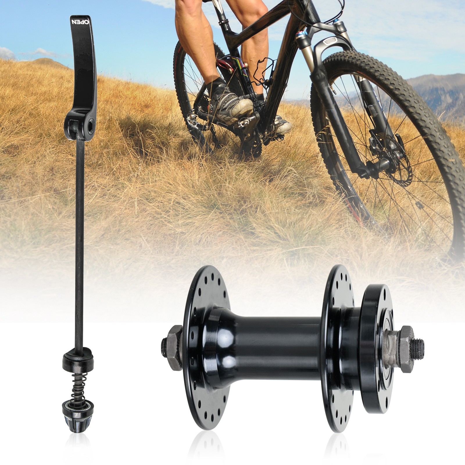Mountain Bike Front Flower Drum PT-D041DSE Bicycle Hubs 3/8*100*108*13G*Holes