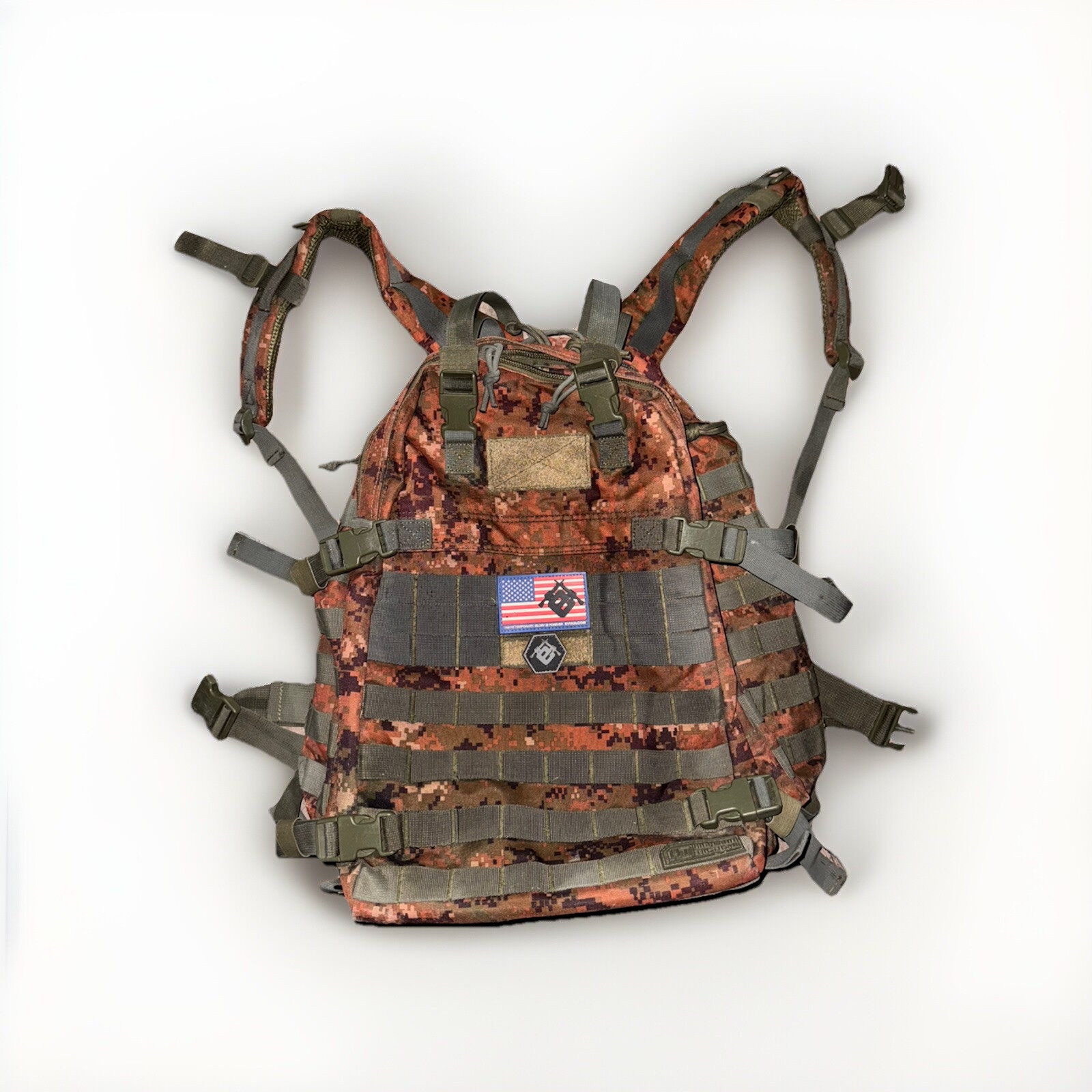 Highland Tactical Backpack Camo Ballistic Heavy Duty Hiking Outdoors Camping