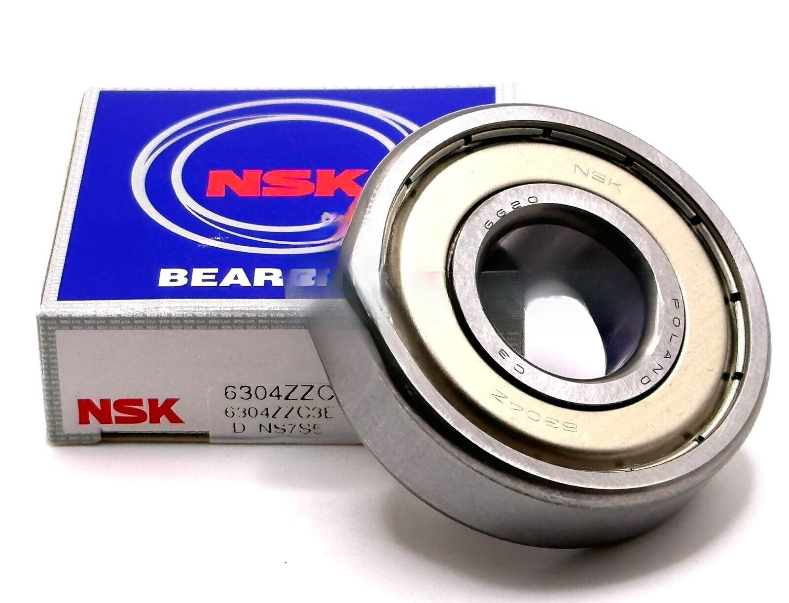NEW NSK 6304 ZZ C3 DEEP GROOVE BALL BEARING, METAL SHIELDED 20x52x15mm 6304 ZZ