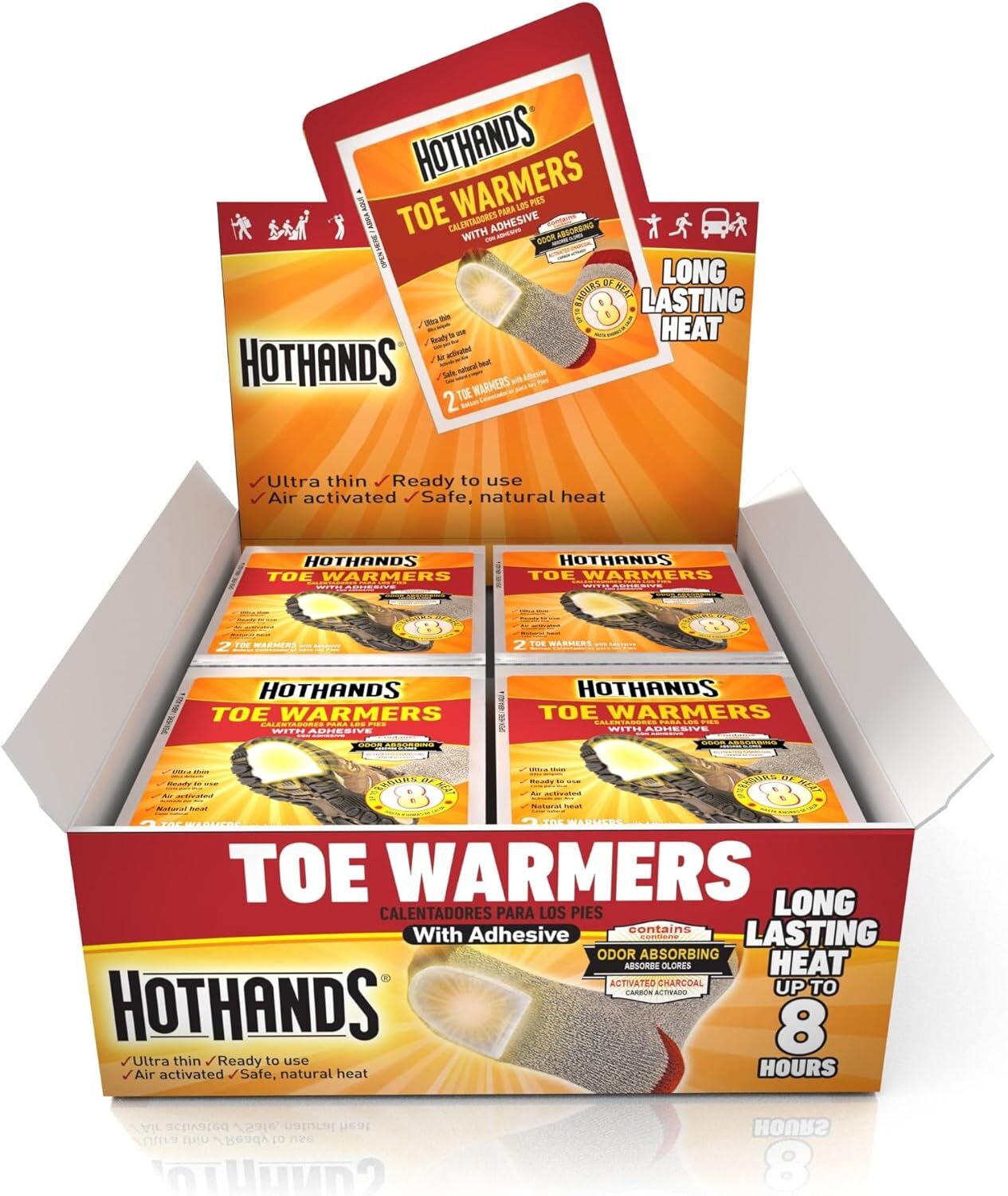 HotHands Air-Activated 40 Pair Toe Warmers up to 8 Hours of Heat w/adhesive