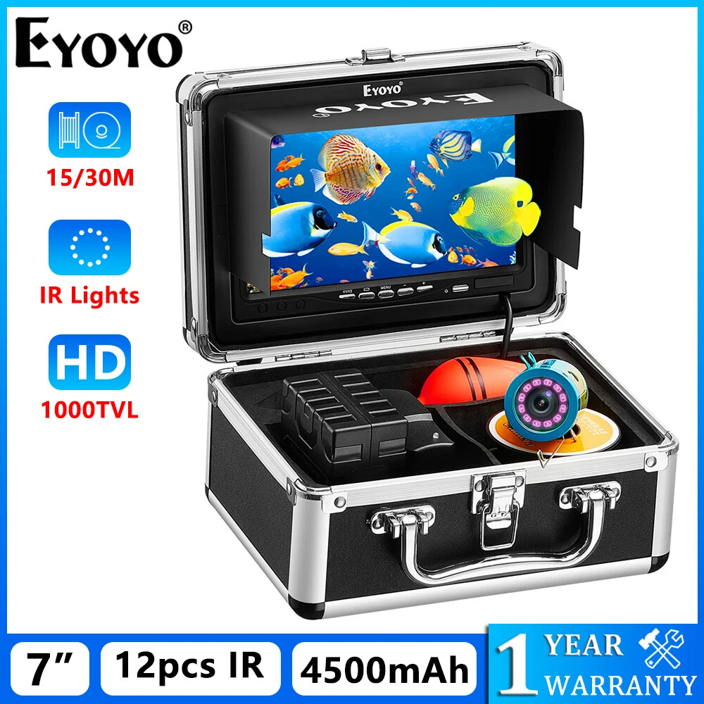 Eyoyo 30m/98ft Underwater Fishing Camera 7 inch IR Video Camera Fish finder