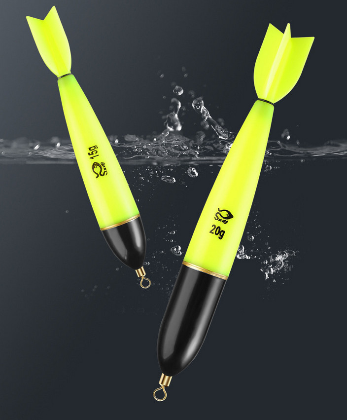 11cm-17cm Luminous Lighted Rocket Fishing Bobbers Fishing Floats For Night Glow