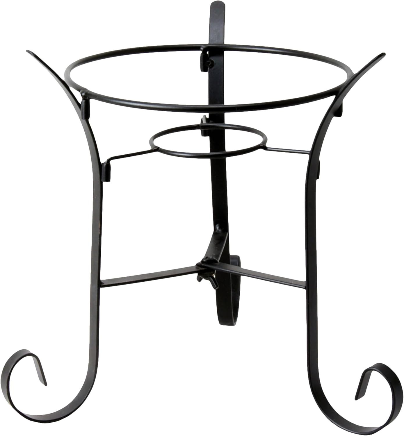 10" Glass Gazing Globe with Black Metal Stand for Indoor/Outdoor