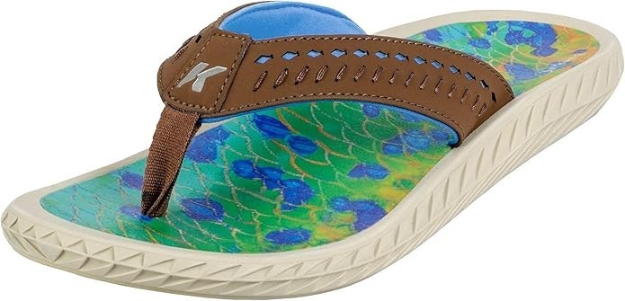 Fish Flip Dorado w/Fixed Kling-On Deck Soles, Tan, Size 15