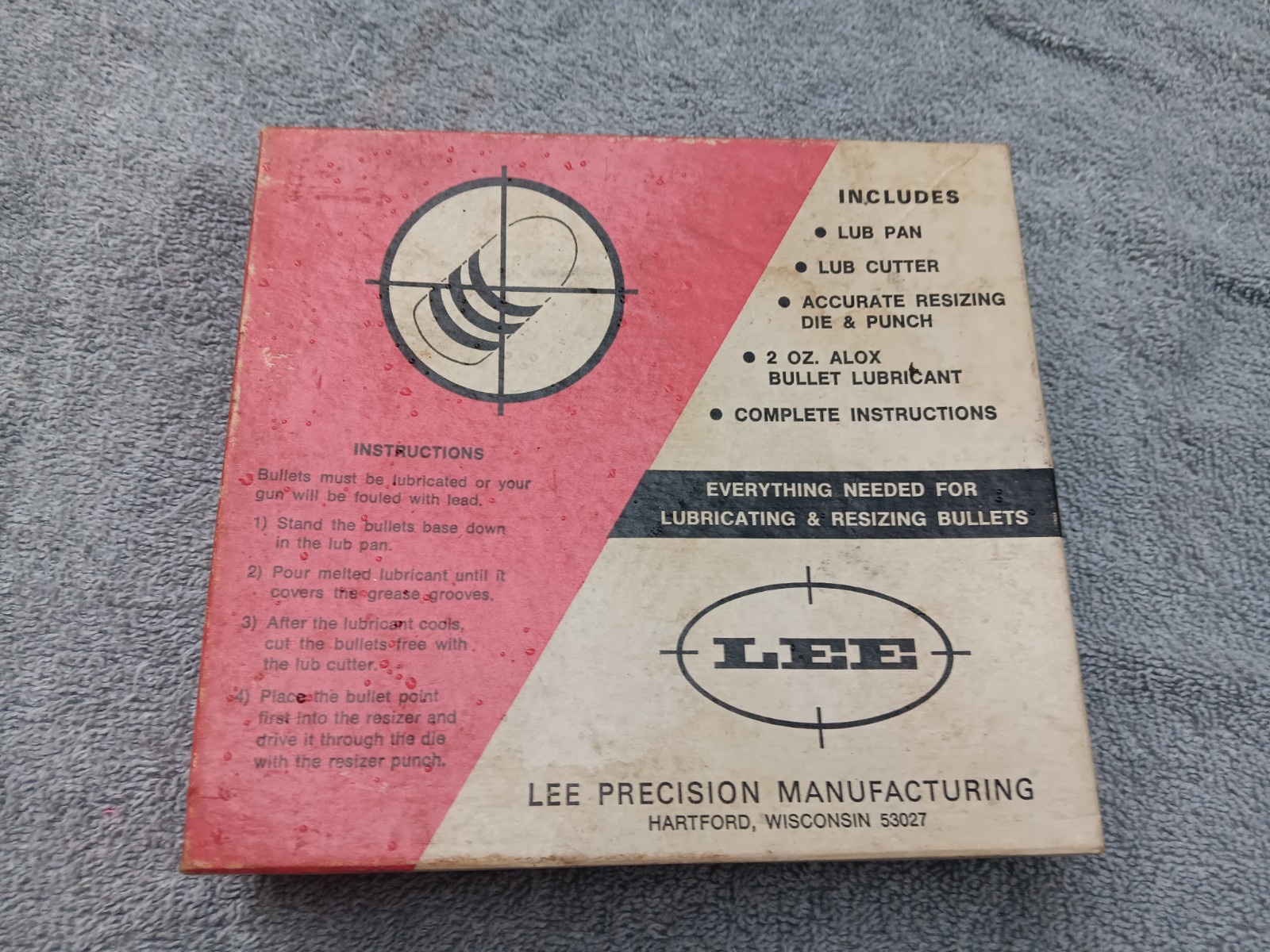 Vintage Lee Reloading USA Bullet Sizing And Lubrication Kit 357 And 355