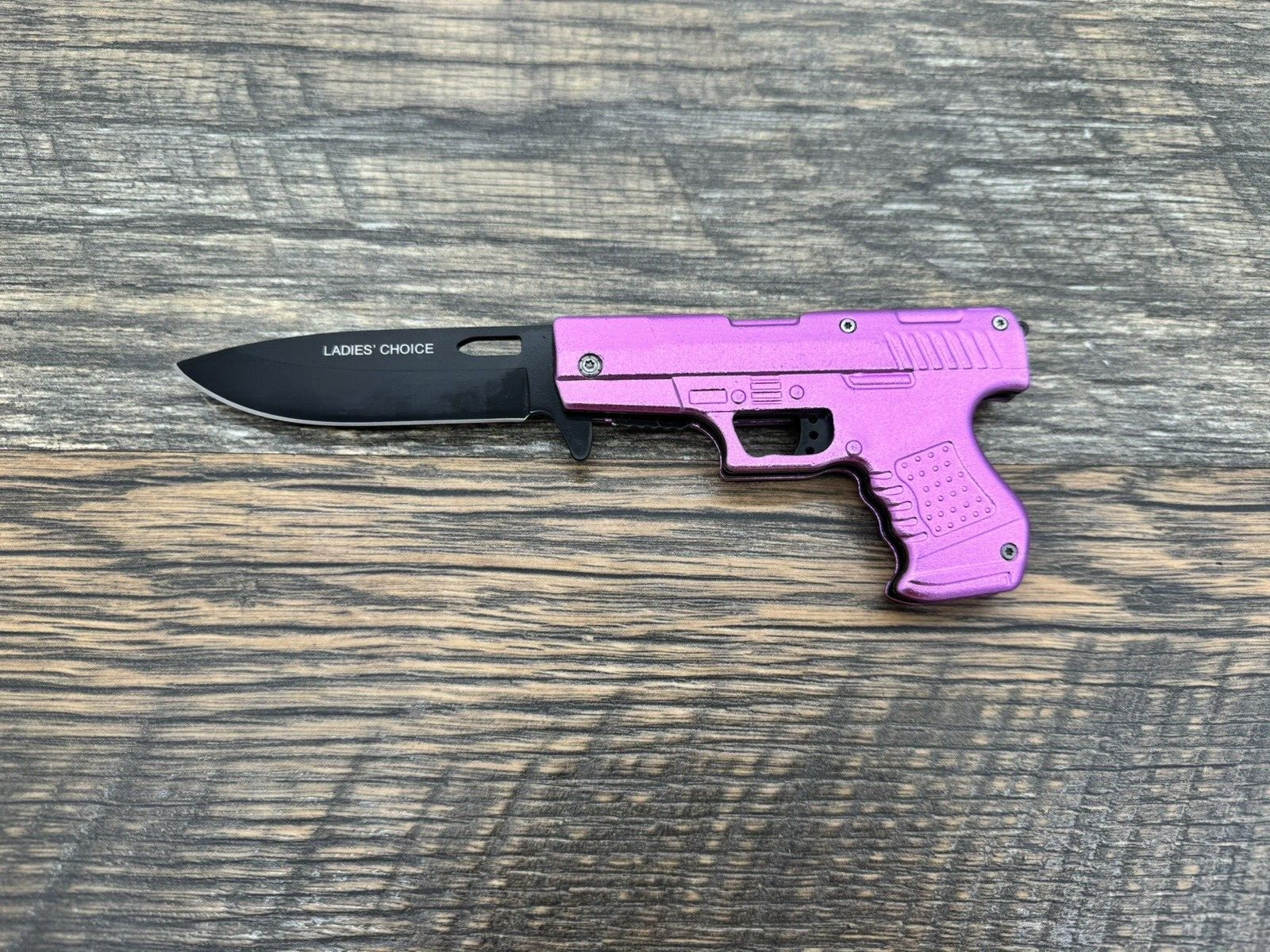 SZCO China Made 300227PK Gun Linerlock 4.75" Folding Knife Pink