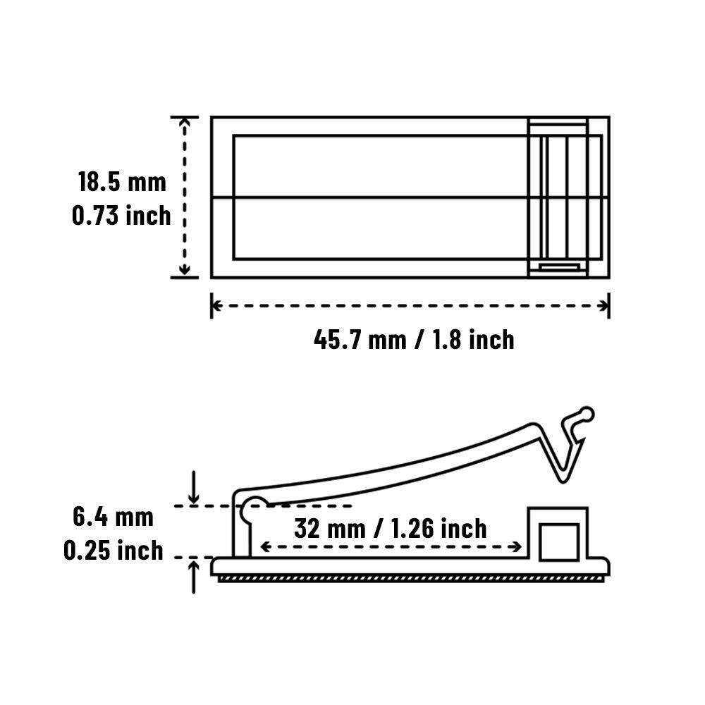 Cable Clips With Strong Selfadhesive Multipurpose Wire Clamps For Cable Manageme