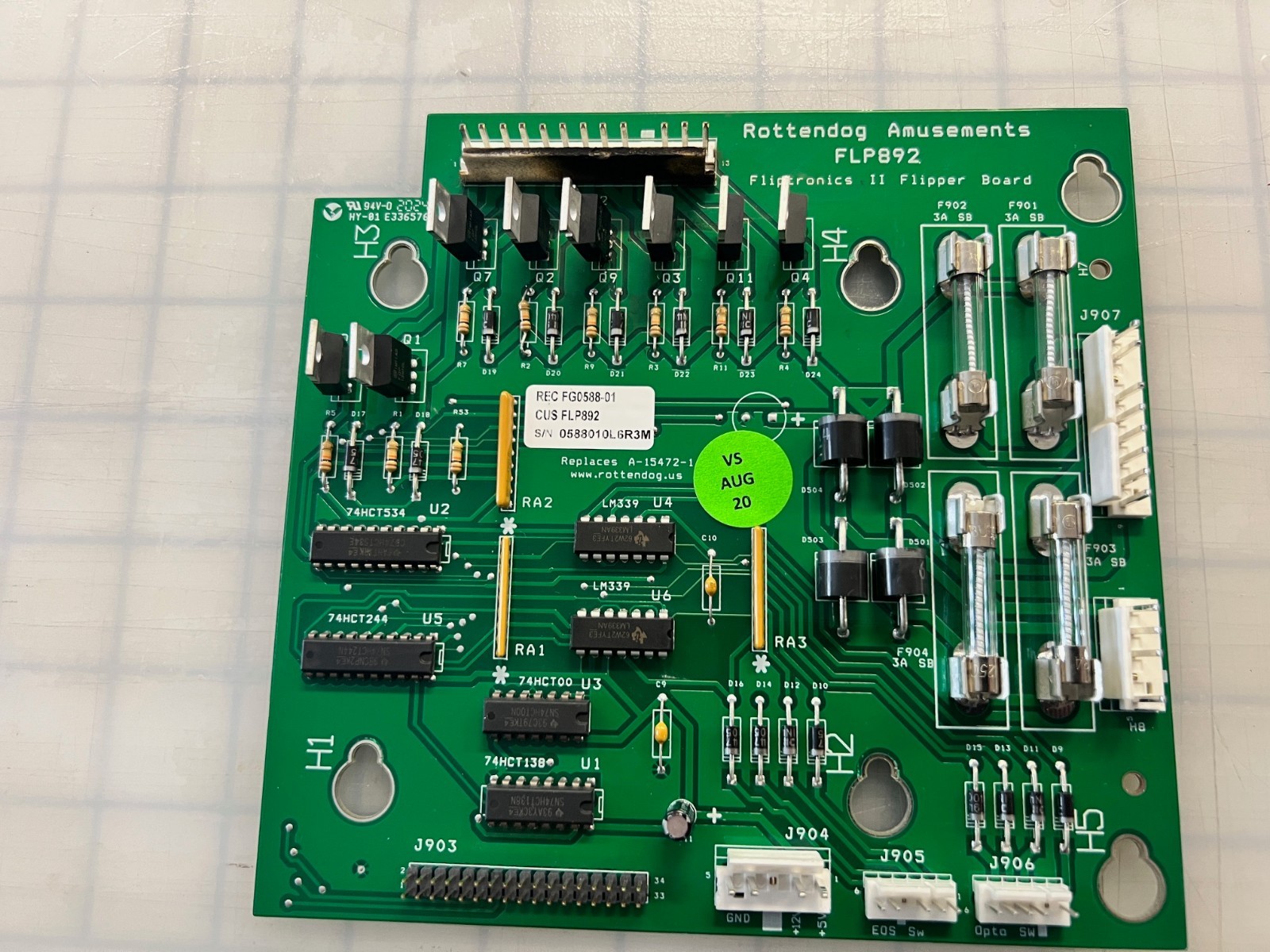 Bally Williams Rottendog Fliptronics 2 Flipper Board new but repaired