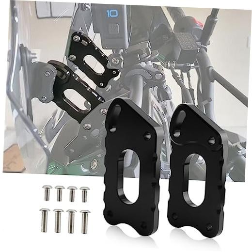 CNC Adjuster Windshield Risers for Kawasaki KLR650 2022 2023 2024 Motorcycle