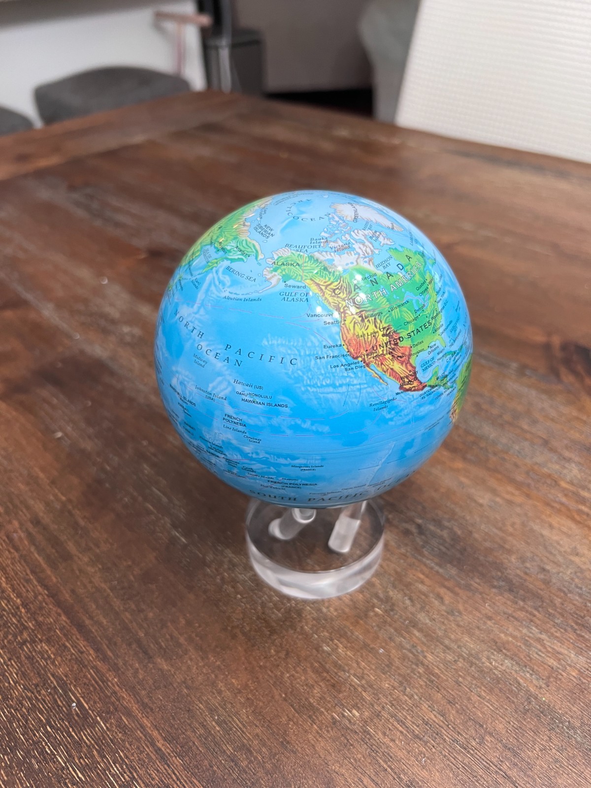 MOVA 4.5" Ocean Blue Relief Map Globe with Stand
