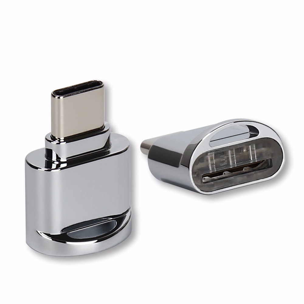 Mini Type-C USB3.1 Micro SD TF Memory Card Reader OTG Adapter for Macbook Phone