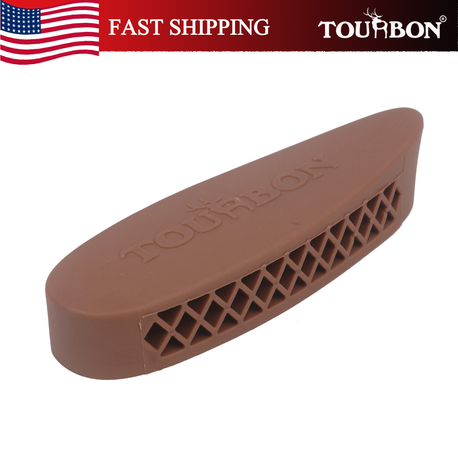 Tourbon Shotgun Extension Buttpad Rubber Gun Buttstock Recoil Plate Pad Brown US
