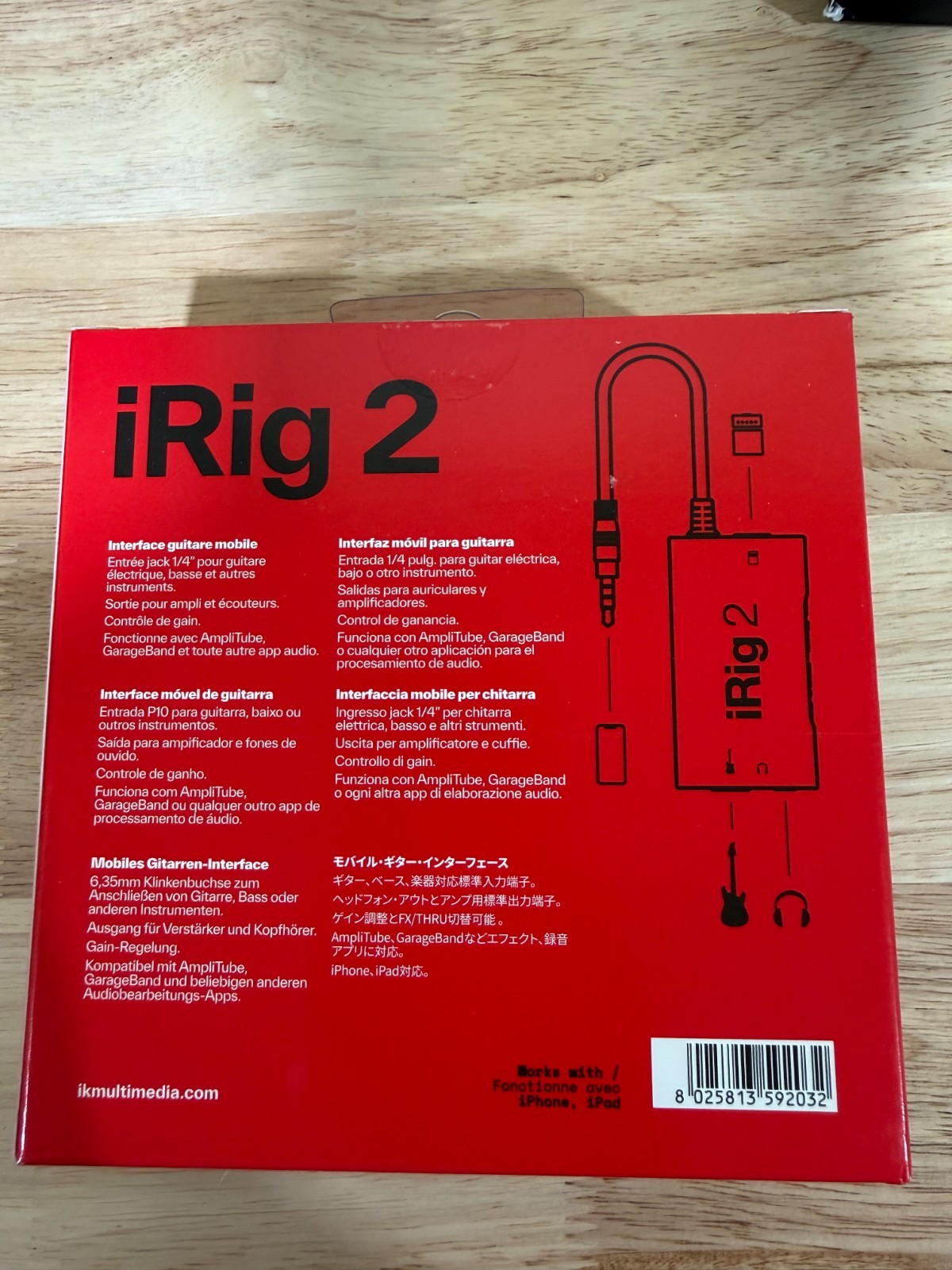 Ik Multimedia iRig HD 2 Guitar Interface for iOS and Mac