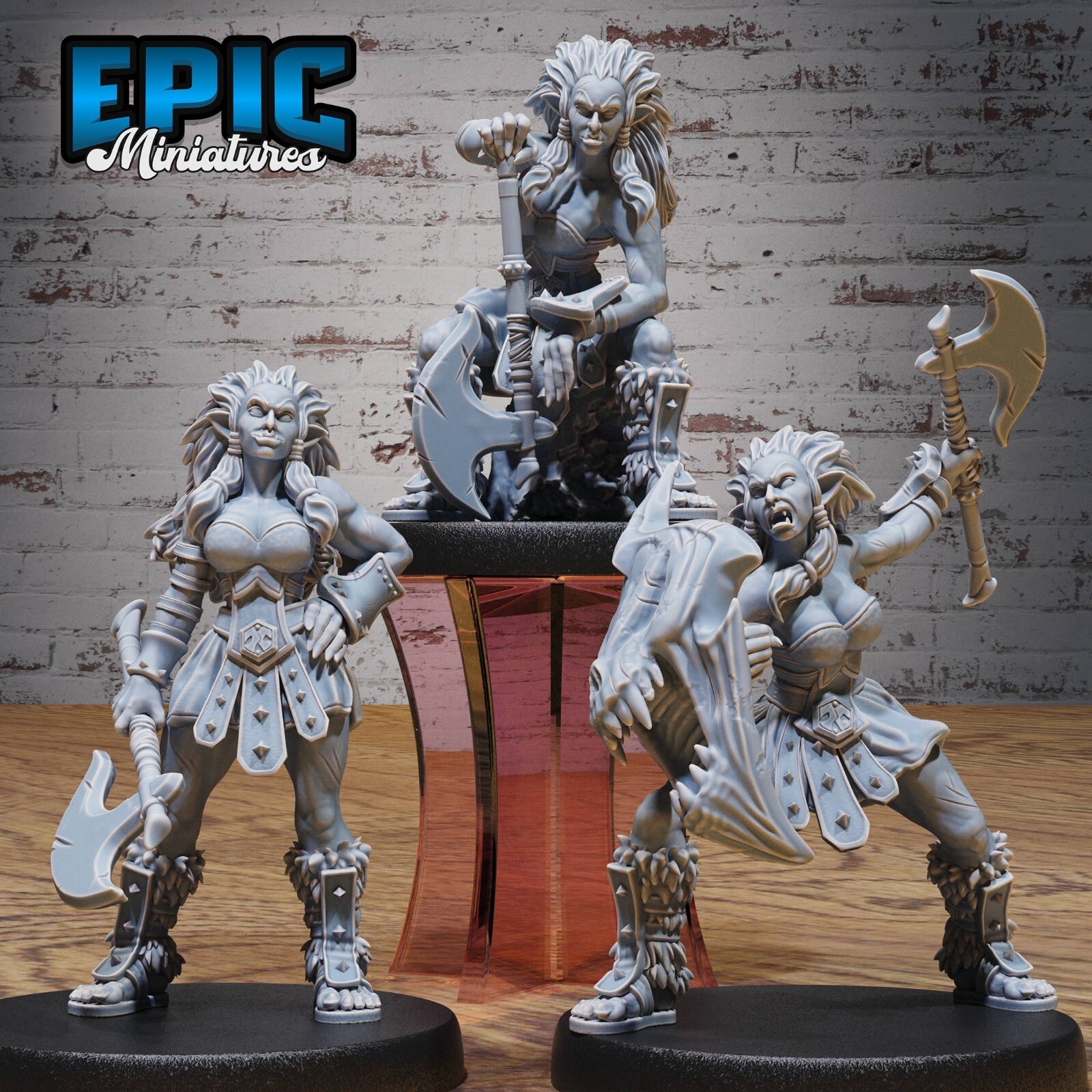 Epic Miniatures Fantasy - FEMALE ORC FIGHTER Dungeons and Dragons DnD Miniature