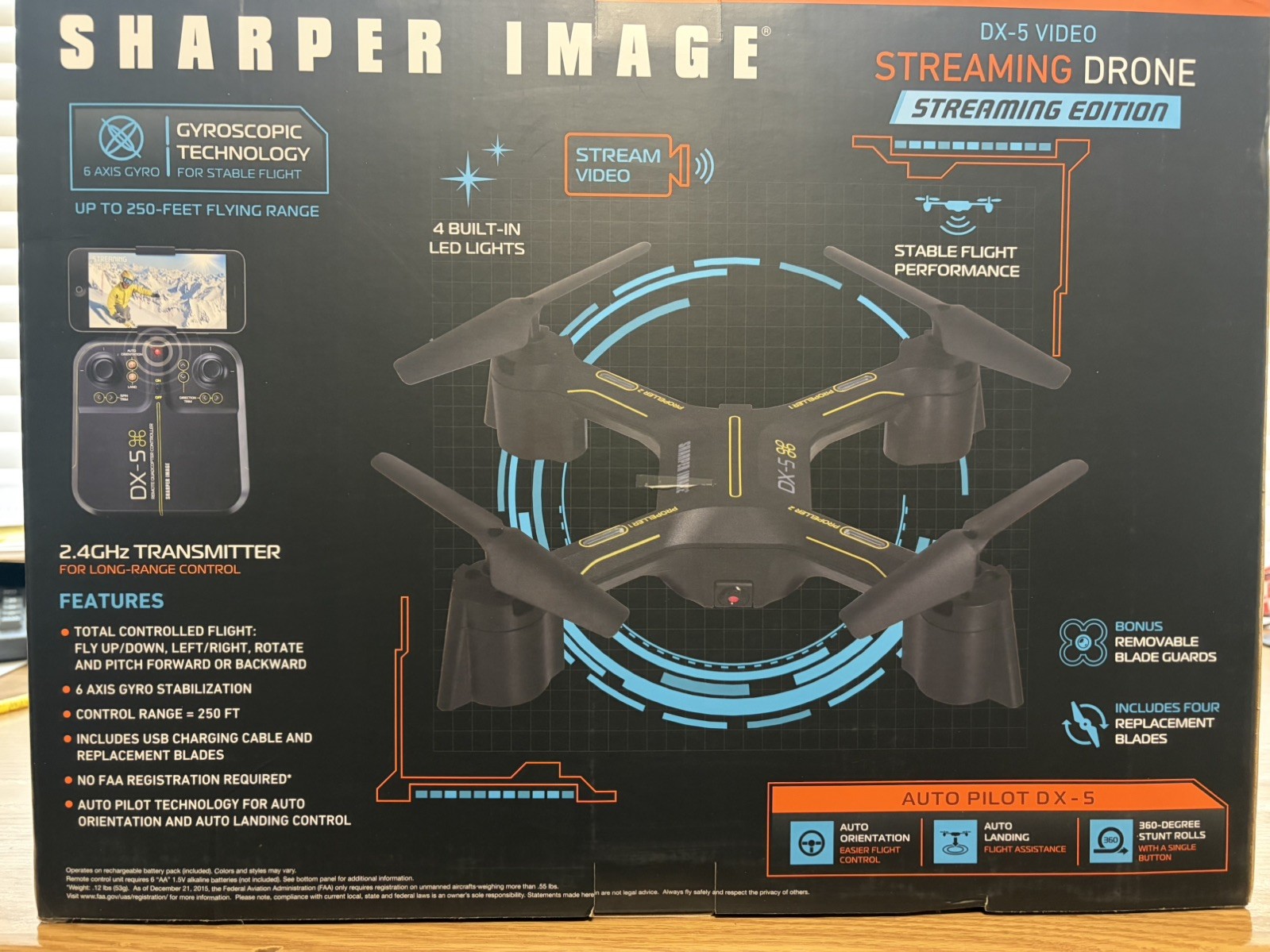 Sharper Image DX-5 Streaming Drone with Auto Pilot System