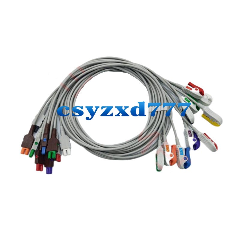 Diagnostic ECG Leadwire Set, Base 10 Grabber AHA for GE HealthCare 2104749-001