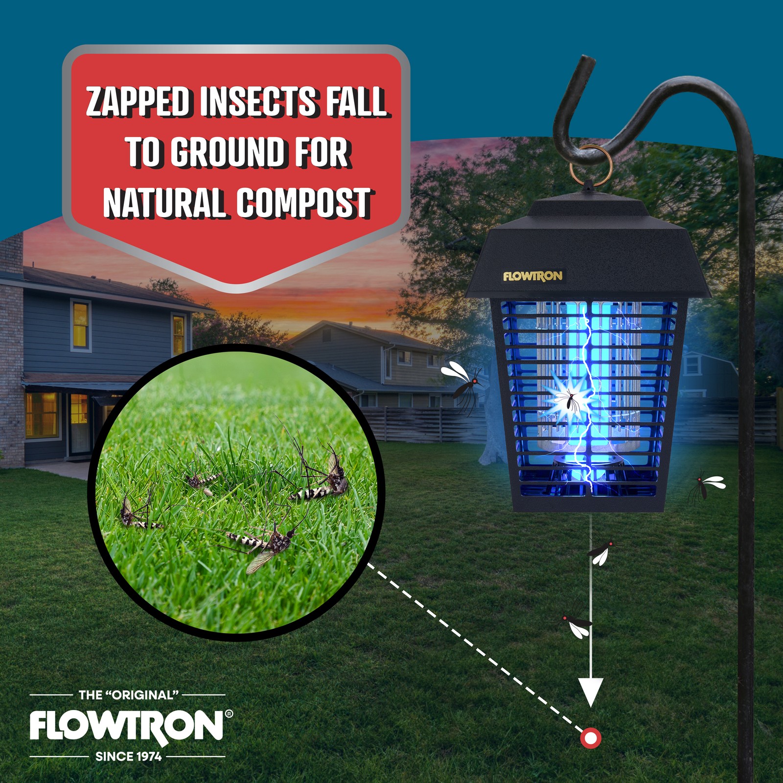 Flowtron Bug Zapper 1/2 Acre Mosquito Zapper & 5600V Killing Grid