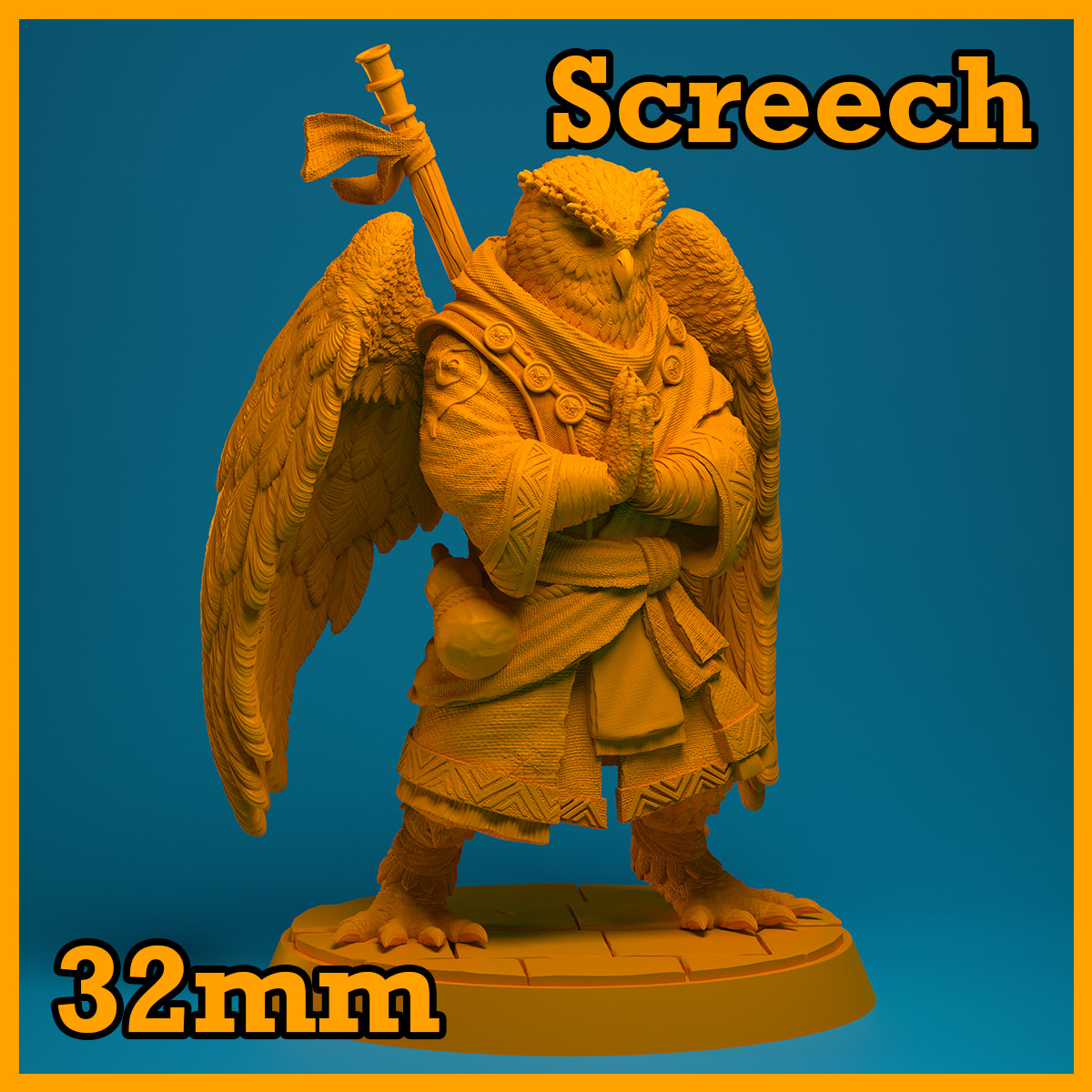 Dungeons & Dragons Playable Character Owlin Screech - Monk, Barbarian, Fighter