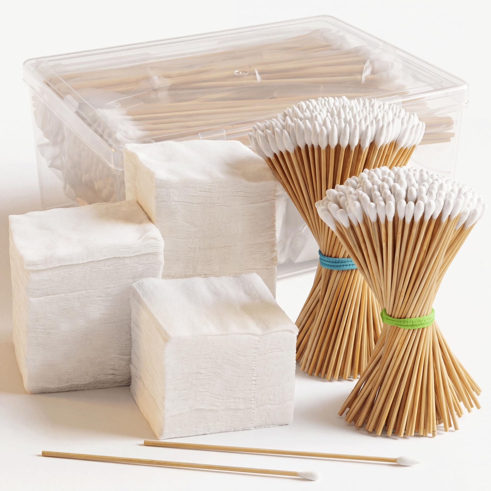 400 Pcs Gun Cleaning Patches + 200 Pcs Gun Cleaning Swabs, Gun Cleaning Supplies