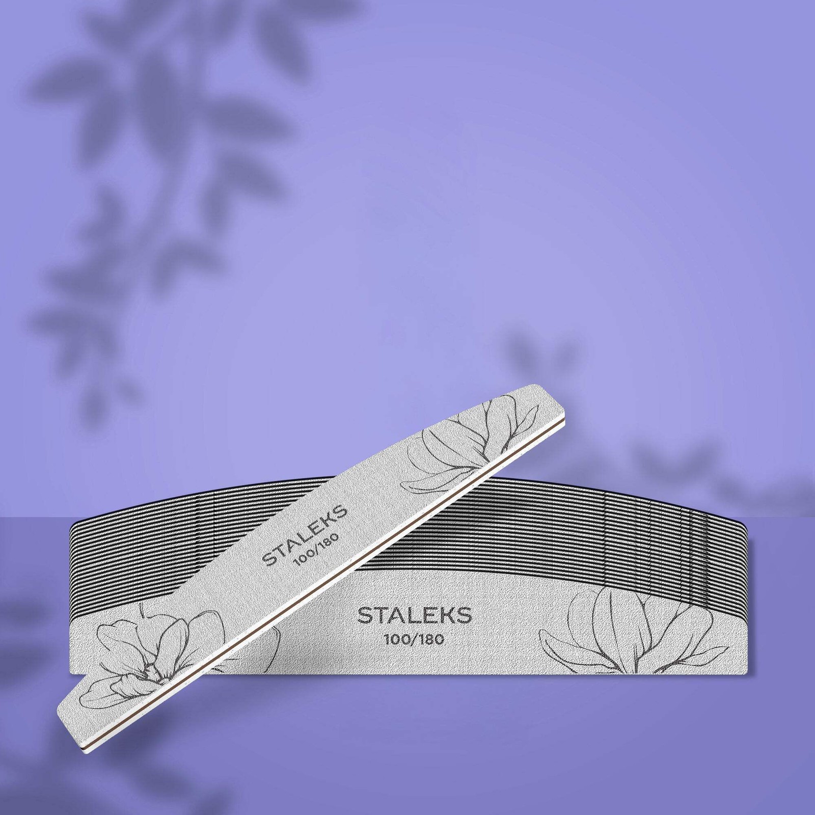 STALEKS EXPERT 40 Crescent mineral nail file, 100/180 grit (25 pc)