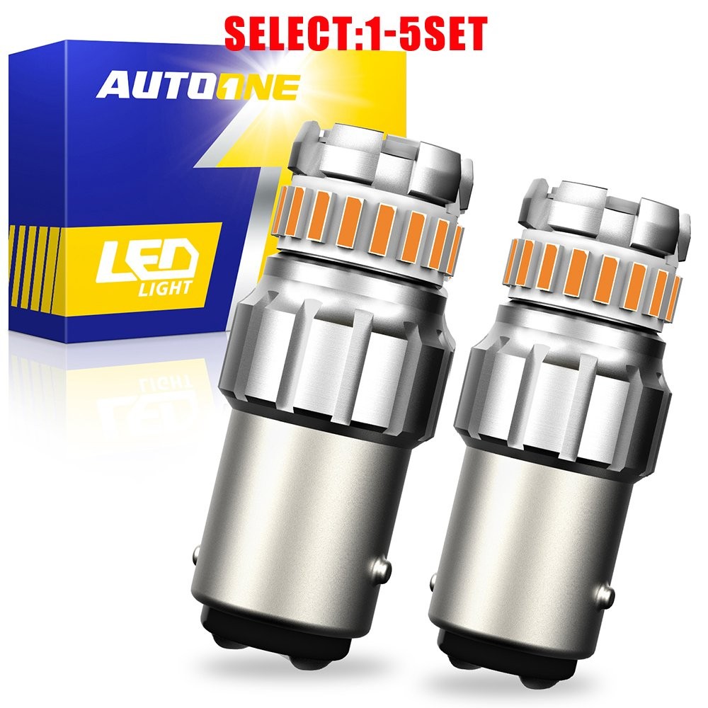 Amber 1157 BAY15D LED Bulb Turn Tail Brake Stop Backup Signal Light 2-10X
