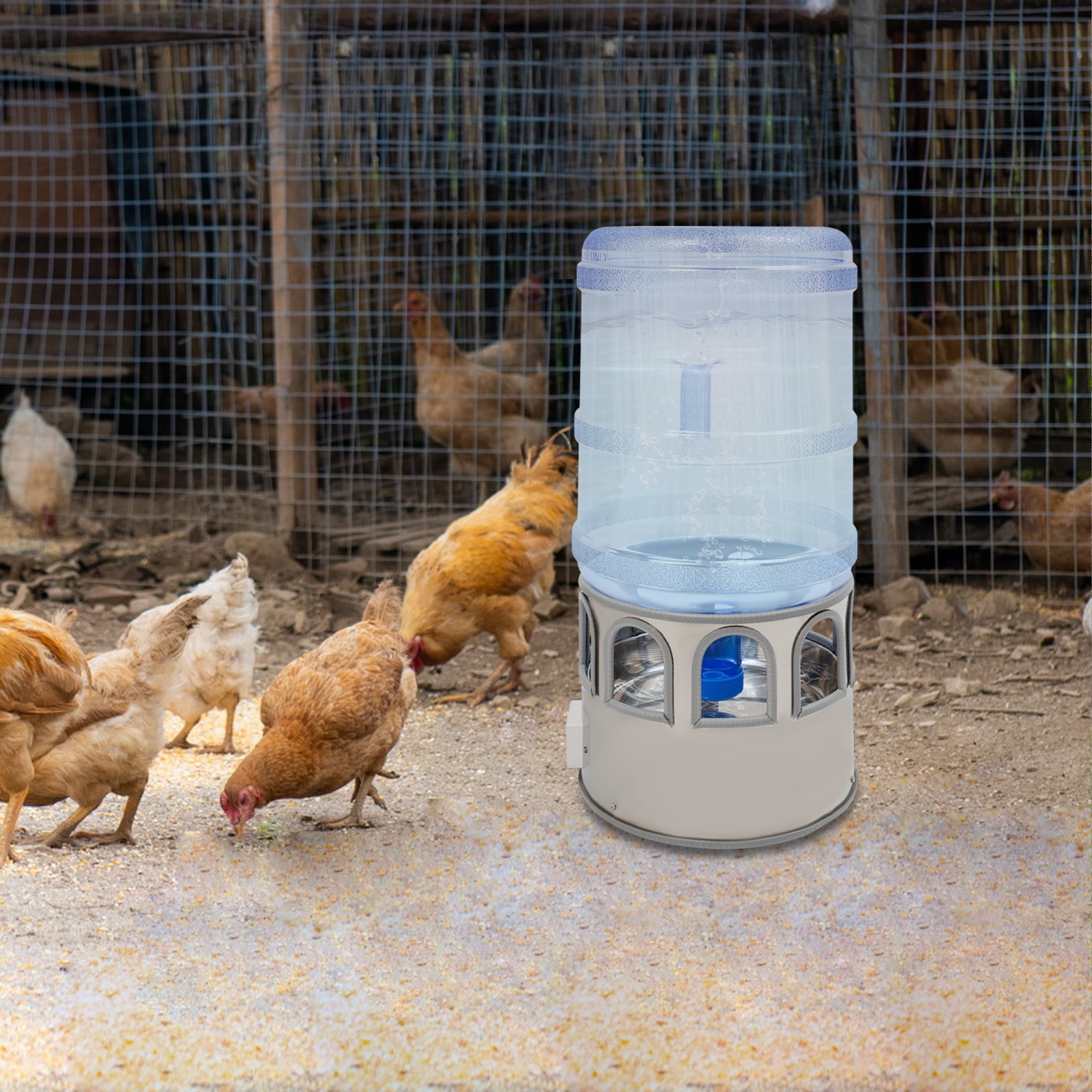 NEW 18.9L Chicken Water Heater Chicken Heated Water Bowl w/ 5 Gallon Bucket 80W