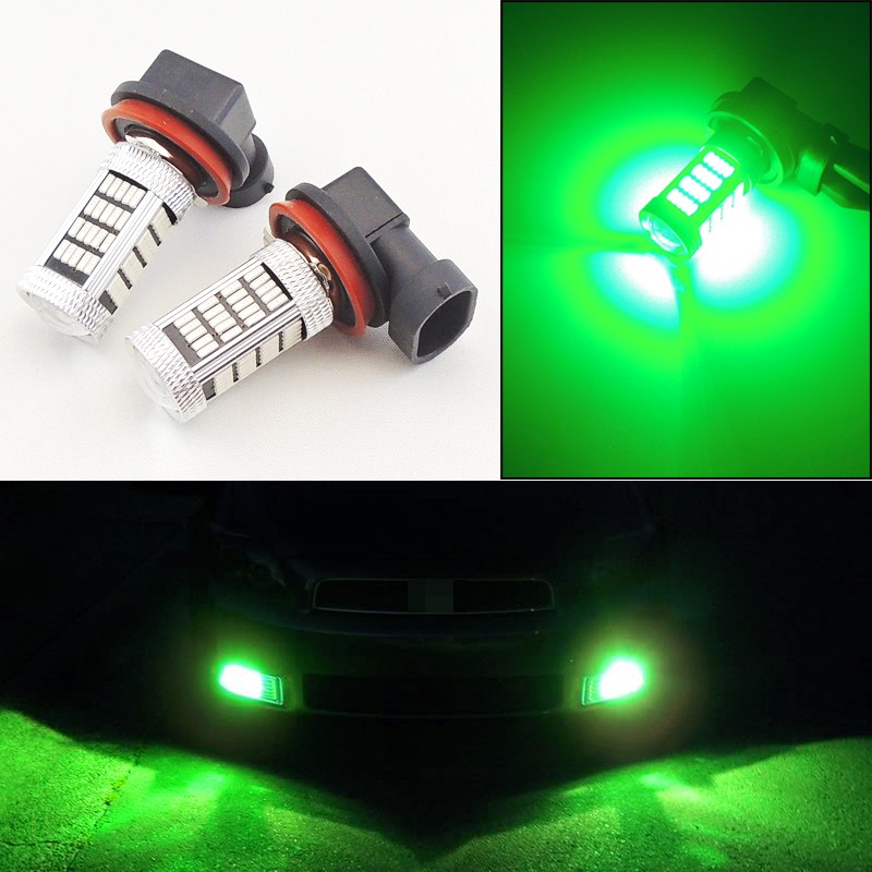 2pcs Bright Green H11 H8 H9 92-SMD LED Car Pickup Truck Driving Fog Light Bulbs