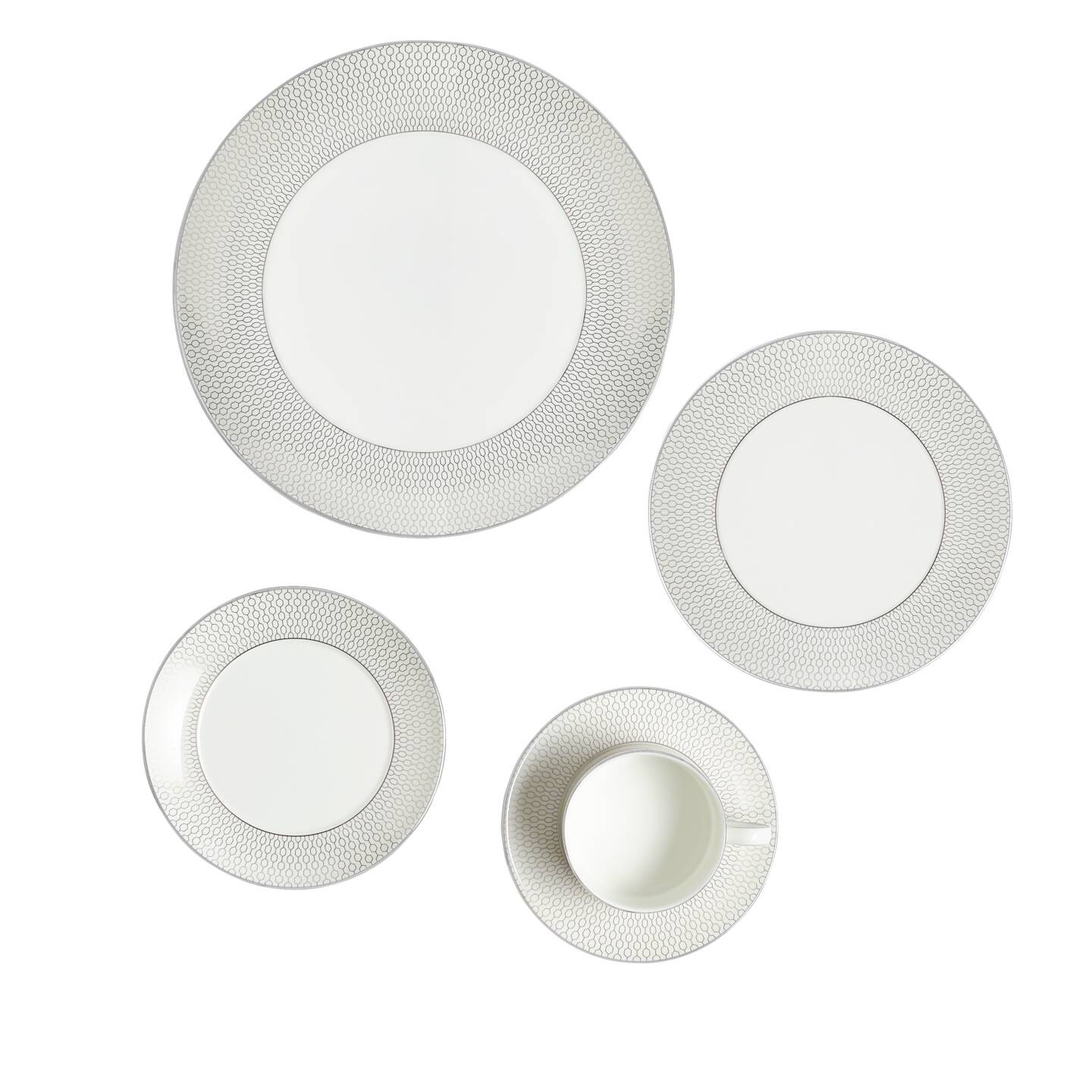 NEW Wedgwood GIO Platinum Dining Set 5pce