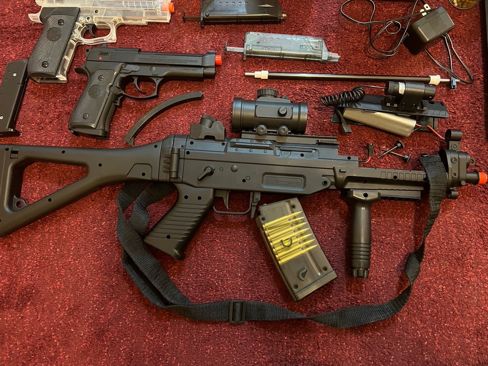 Airsoft Lot M82 Double Eagle, Beretta 92FS, StingerP30 And More!