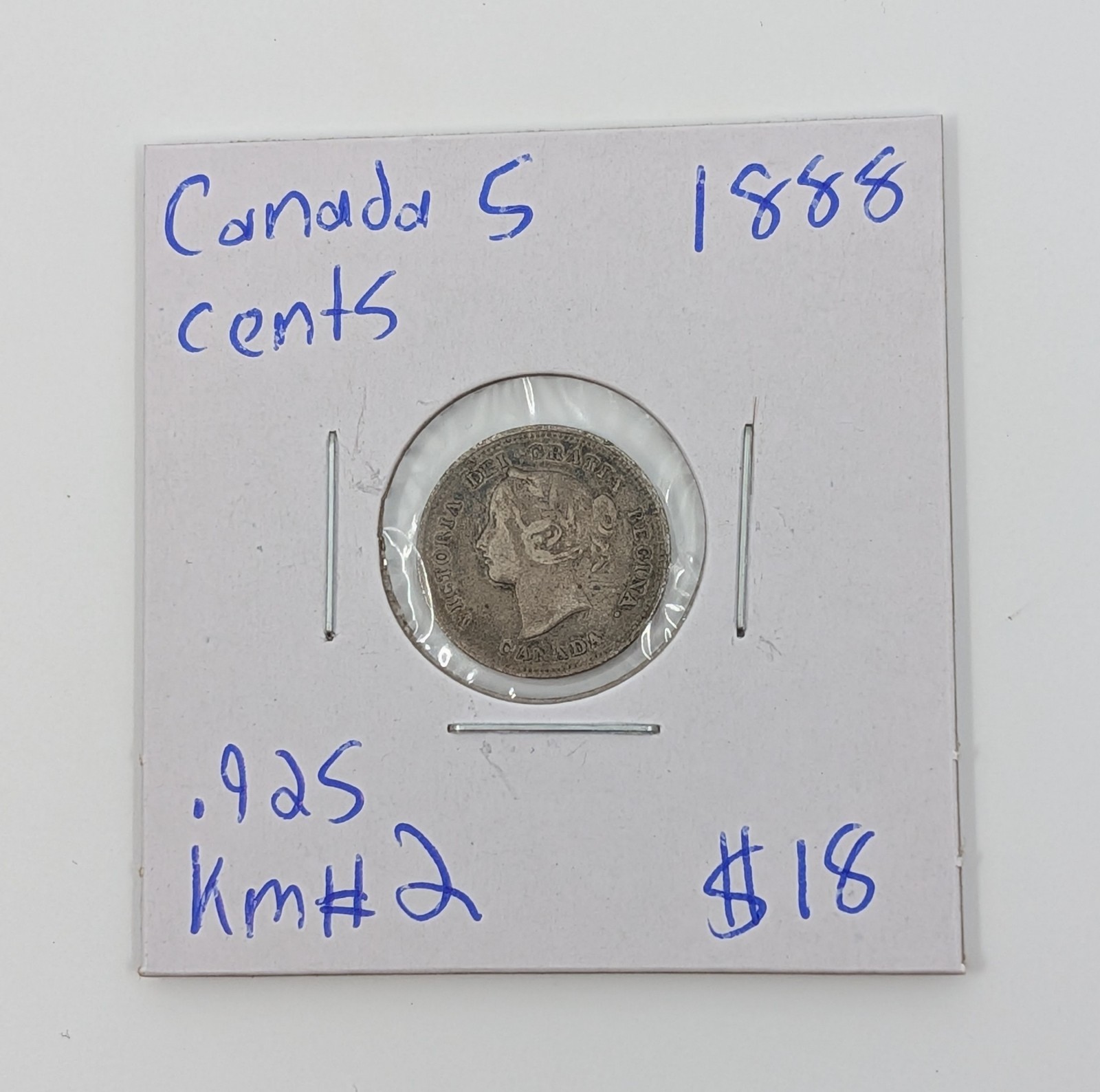 1888- Canada 5 Cents KM#2