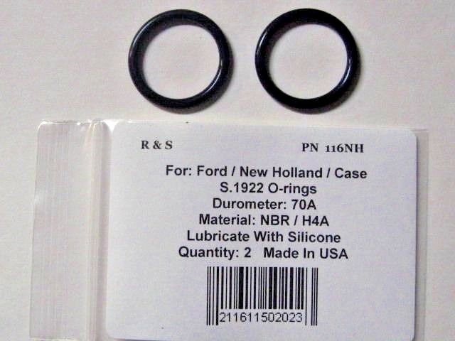 2 Compatible Ford / New Holland  O-Rings /  Part S.1922 / R&S 116NH / NBR H4A