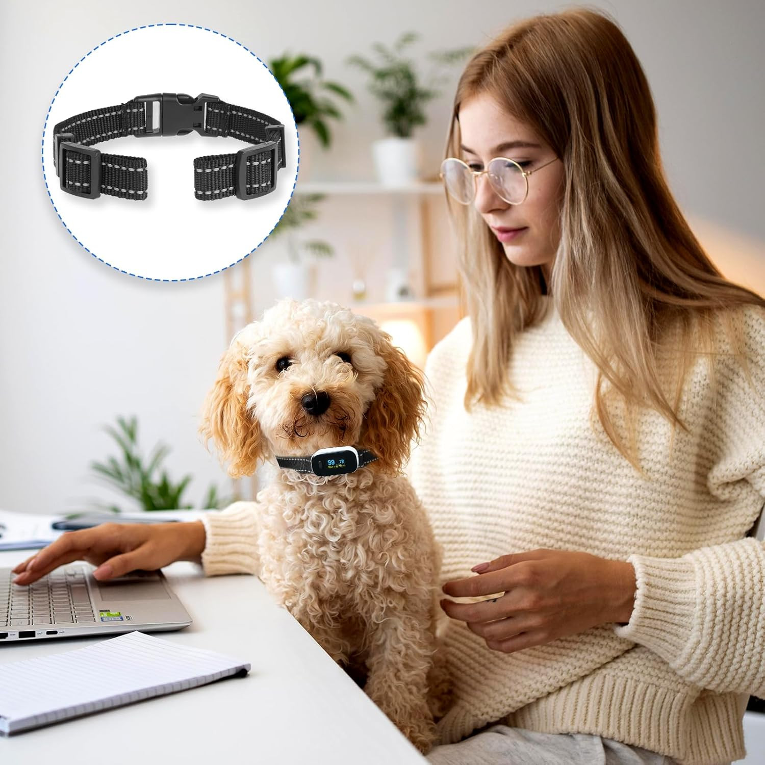 Reflective Collar Replacement Strap, Dog GPS Training Bark Receiver Collars, Hea
