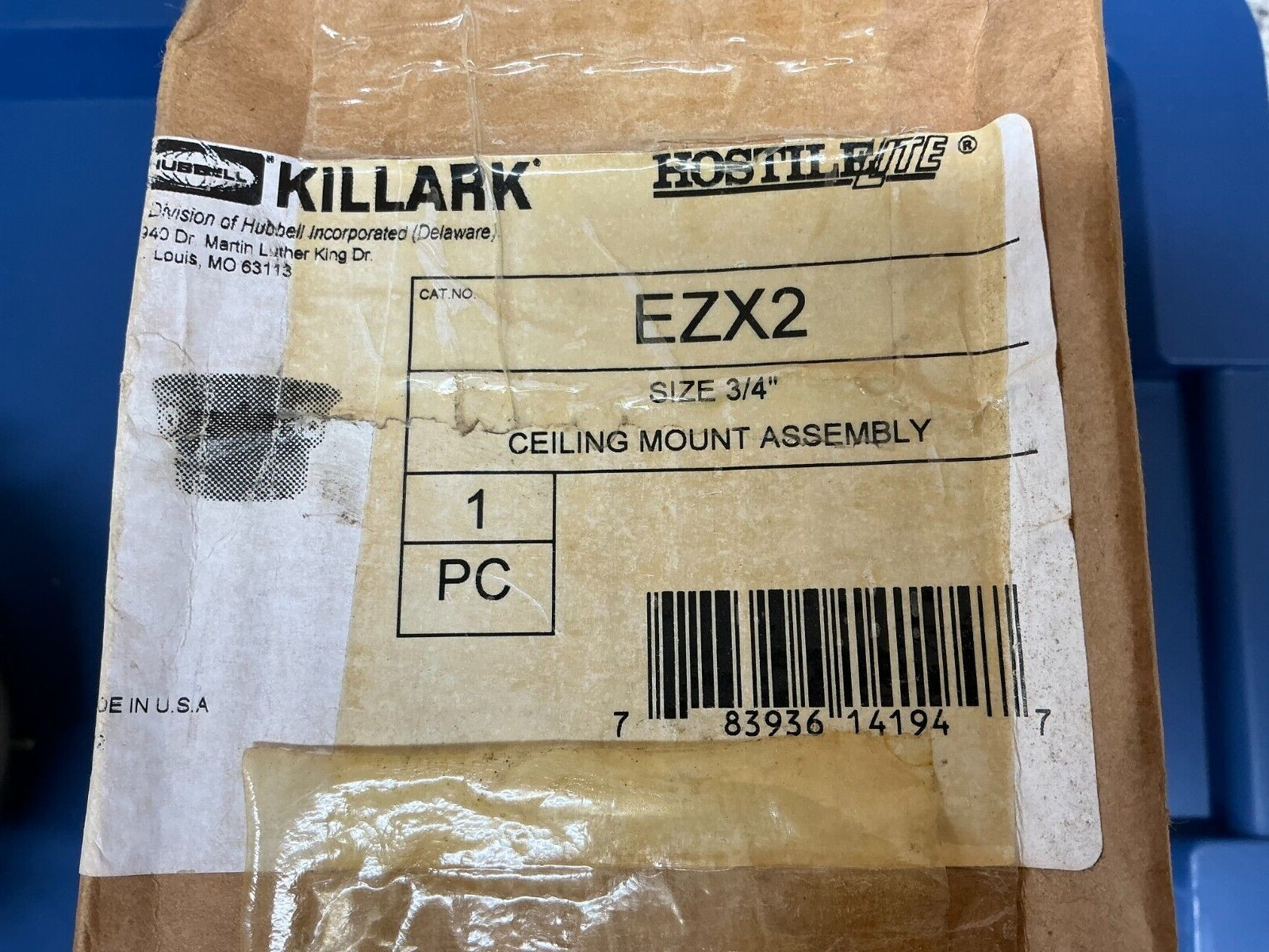 *FREE SHIPPING* HUBBELL KILLARK EZX2 Hazardous Location Mounting Box Ceiling