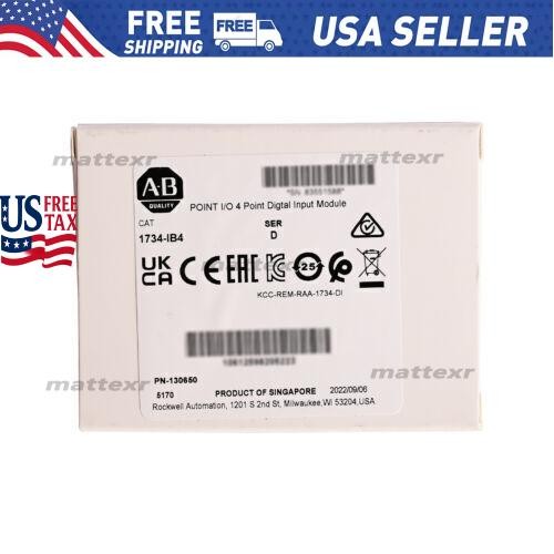 NEW Allen Bradley 1734-IB4 Point I/O 4 Point Digital Input Module US Free Tax