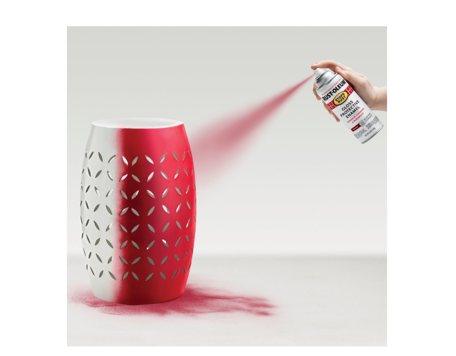 2 PACK Rust-Oleum 7765830 Stops Rust Spray Paint, 12-Ounce, Gloss Regal Red