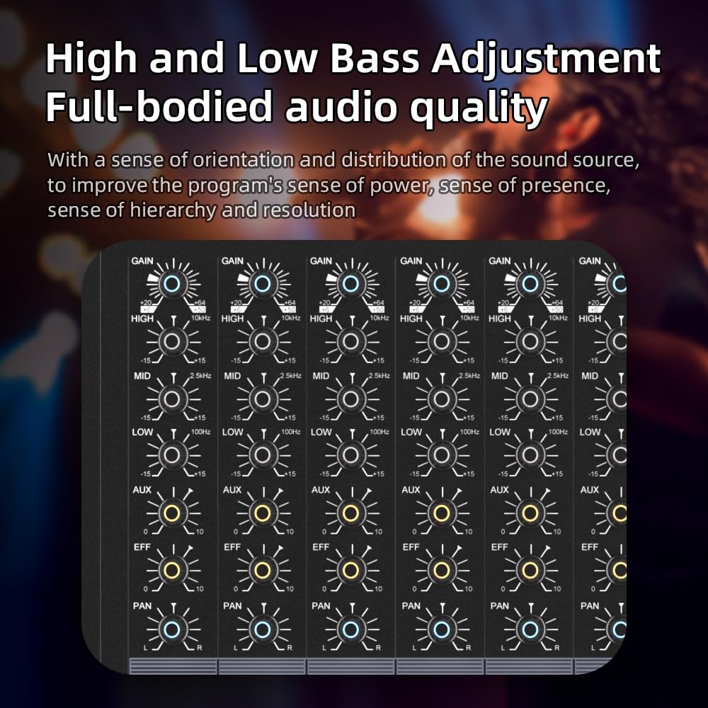 G-MARK MR80S Audio Mixer Interface USB Bluetooth Mixing Console 8 BLACK