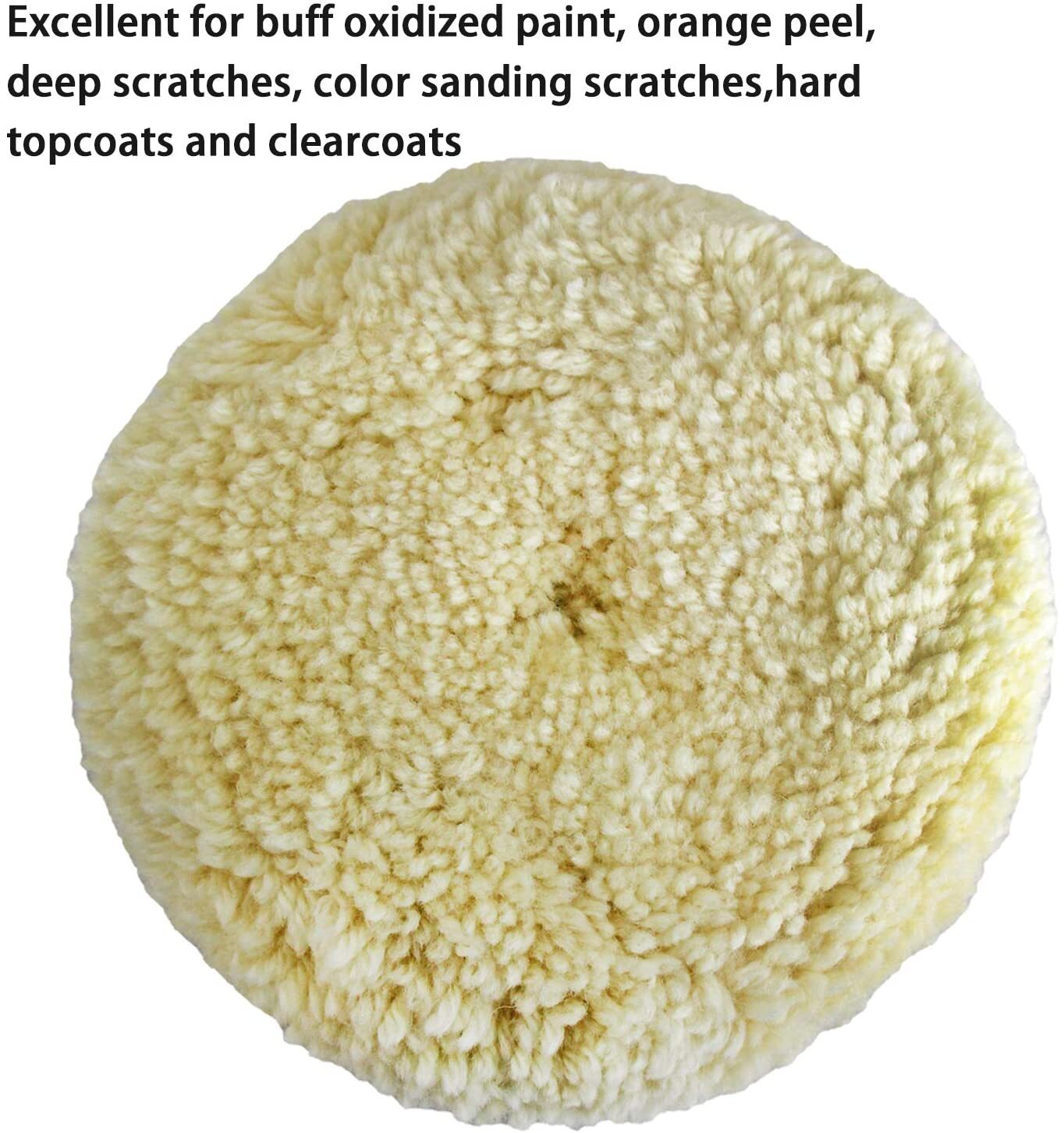 wool pads buffing 3in-7In 100% Natural Wool Hook & Loop for Compound Cutting pad