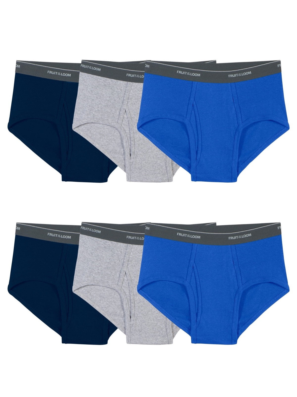 Fruit of The Loom Men's Fashion Brief XLarge Slightly Imperfect  - 6 Pieces