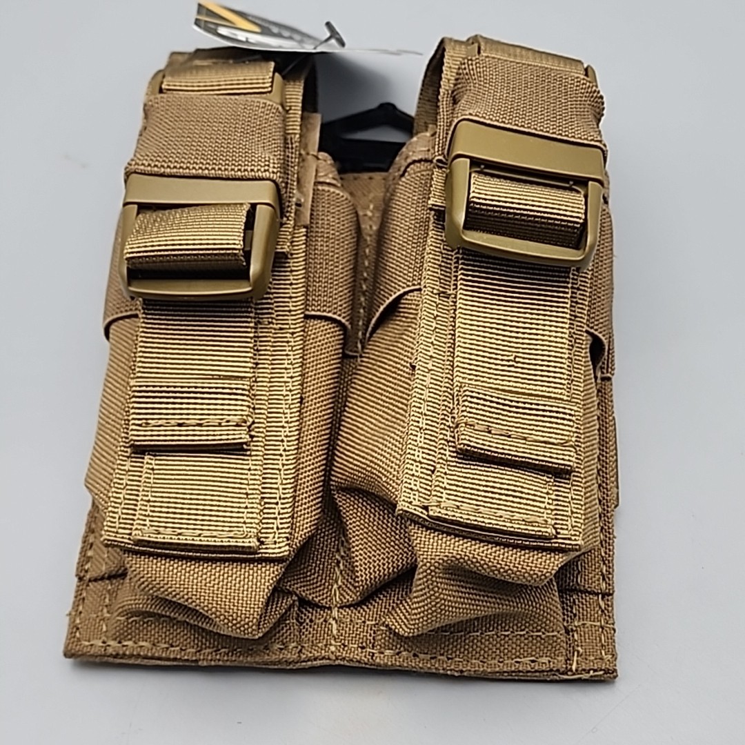 Condor 191063-001 Tactical MOLLE PALS Double Flashbang  Pouch in OD Brown