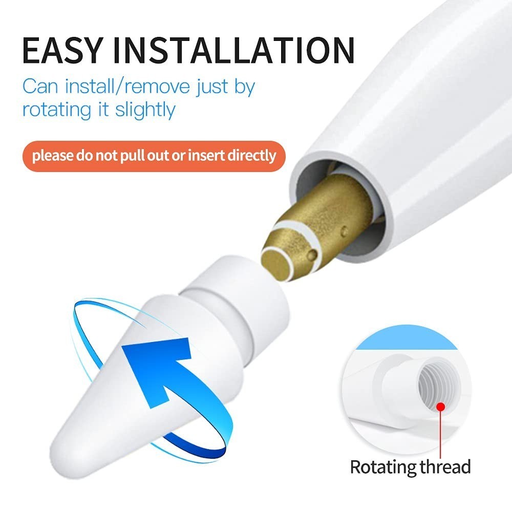 AWINNER Replacement Tips for Apple Pencil 1st & 2nd Generation - 4 Pack