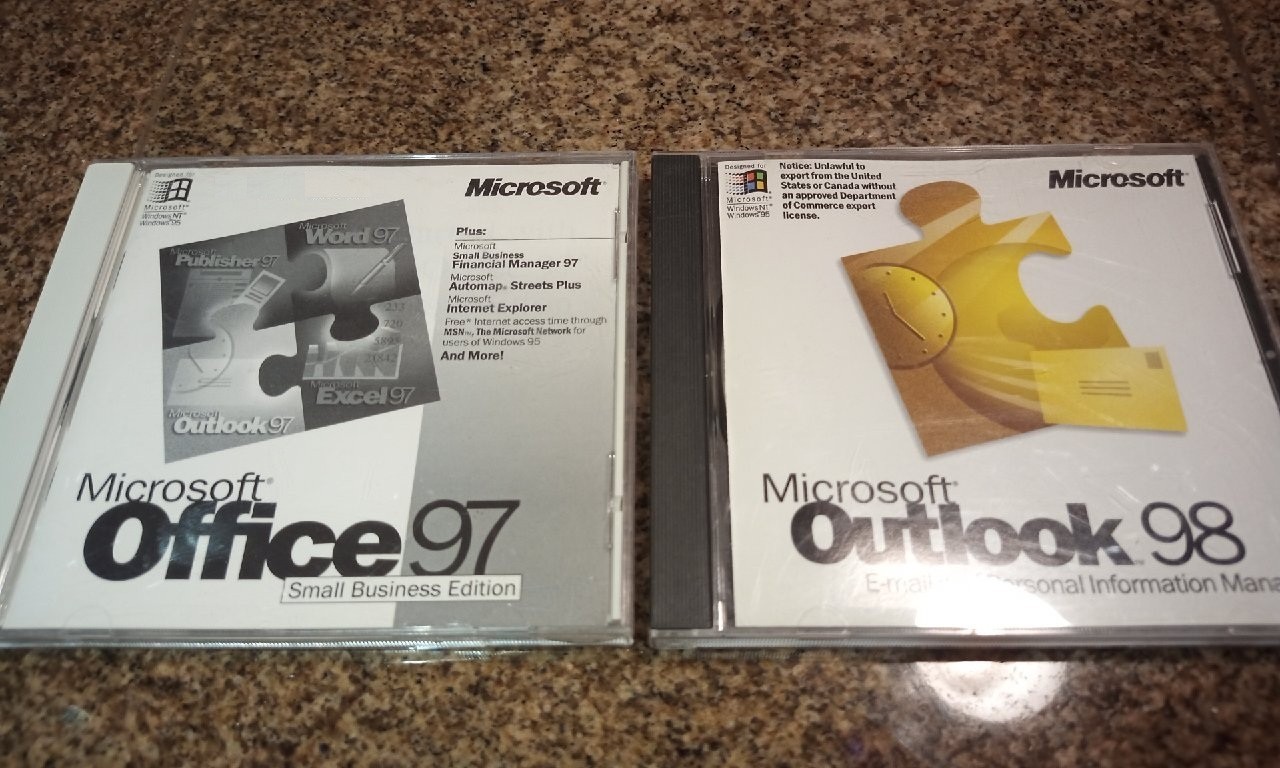Microsoft Office 97 Small Business Edition + Updated Outlook 98 with keys