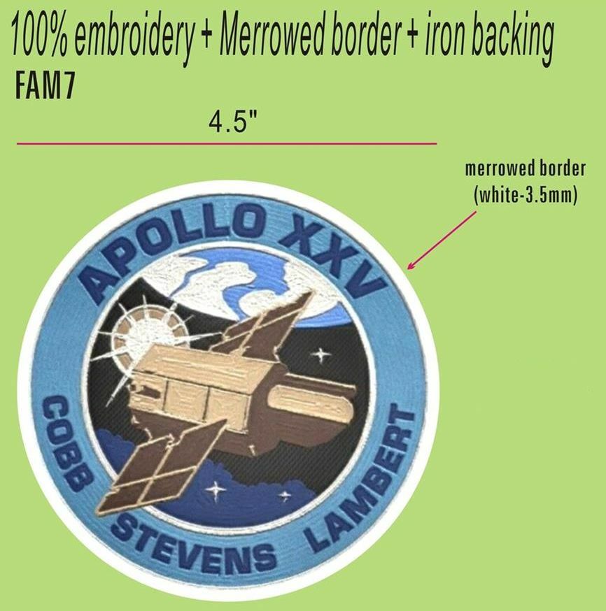 "FOR ALL MANKIND" TV SHOW - APOLLO 25 PATCH - FAM7
